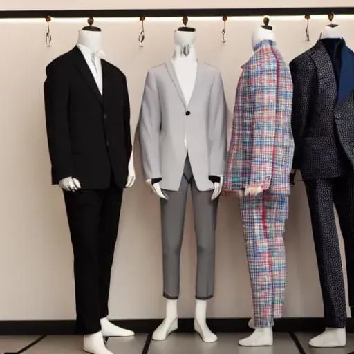 Vaporwave Mannequin Clothing Display
