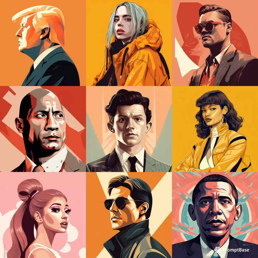 Celebrity Illustration Pop Art Style