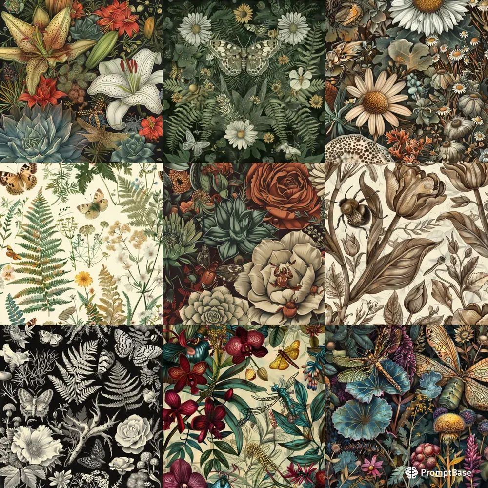 Vintage Botanical Wonderland Artwork