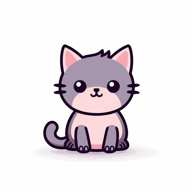 Cute Thickline Animal Cliparts