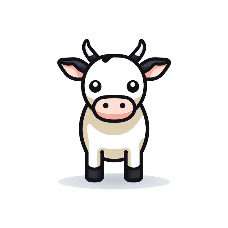 Cute Thickline Animal Cliparts