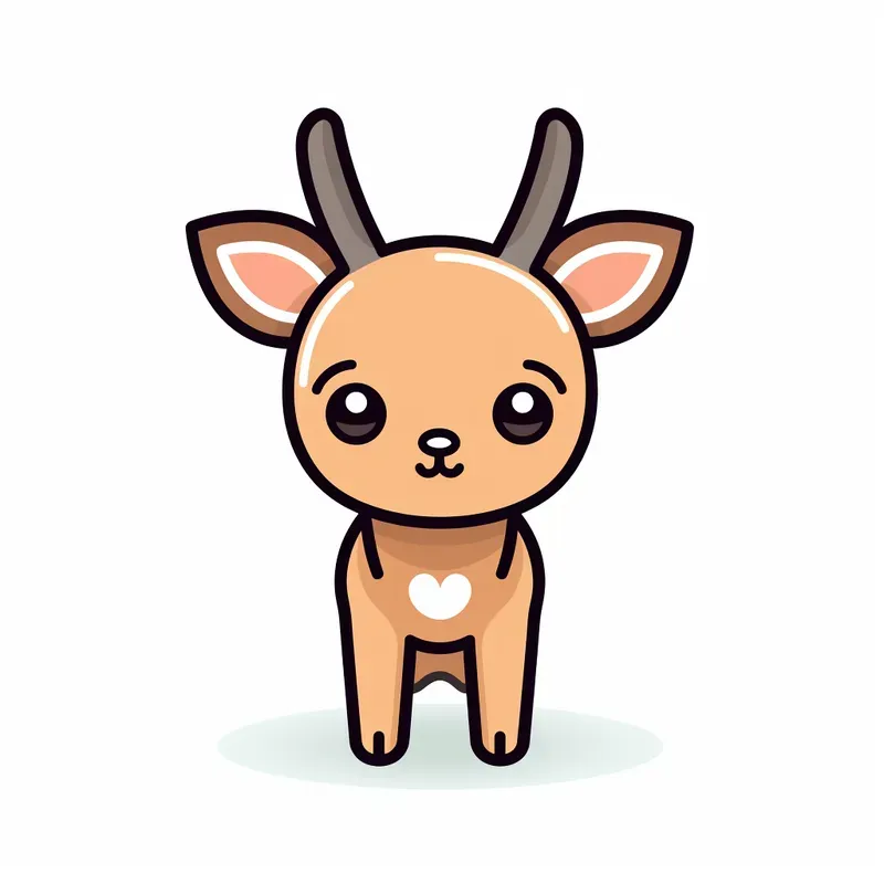 Cute Thickline Animal Cliparts