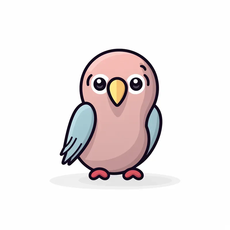 Cute Thickline Animal Cliparts