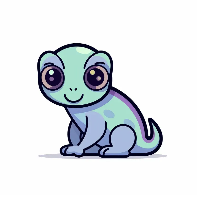 Cute Thickline Animal Cliparts