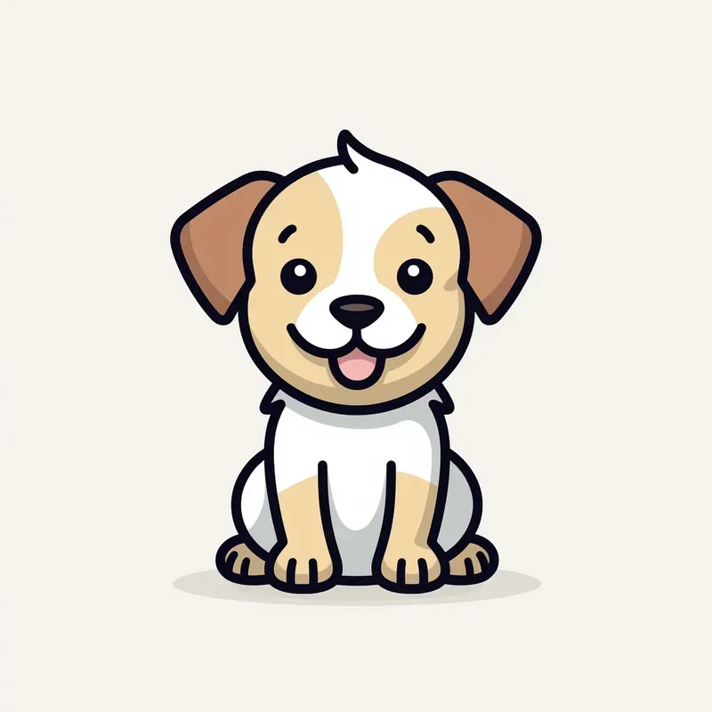 Cute Thickline Animal Cliparts