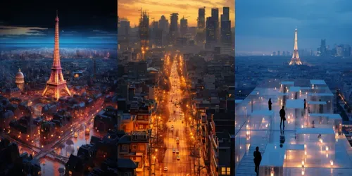 Aerial Street Views generated by midjourney