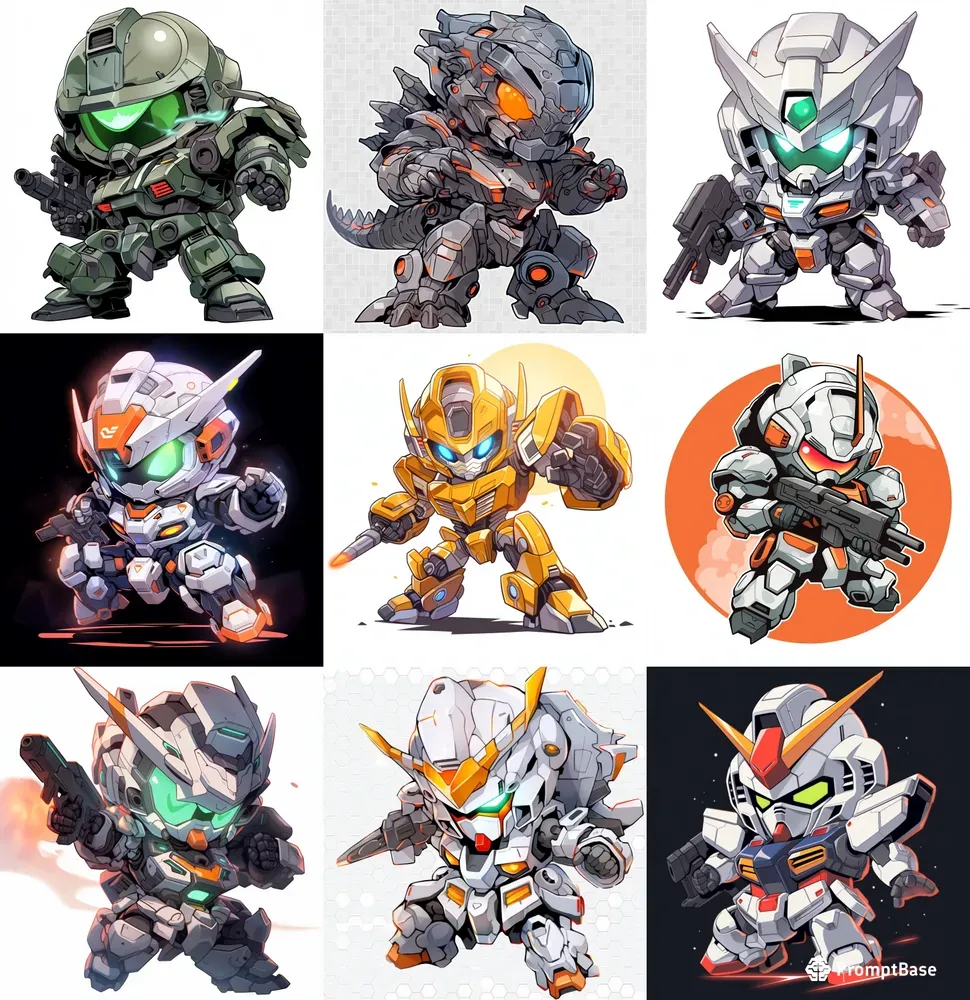 Chibi Mecha Cartoon Style