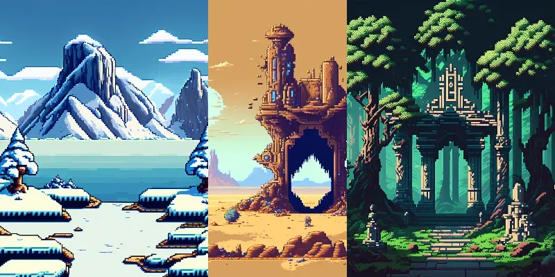 Pixel Art Backgrounds generated by undefined