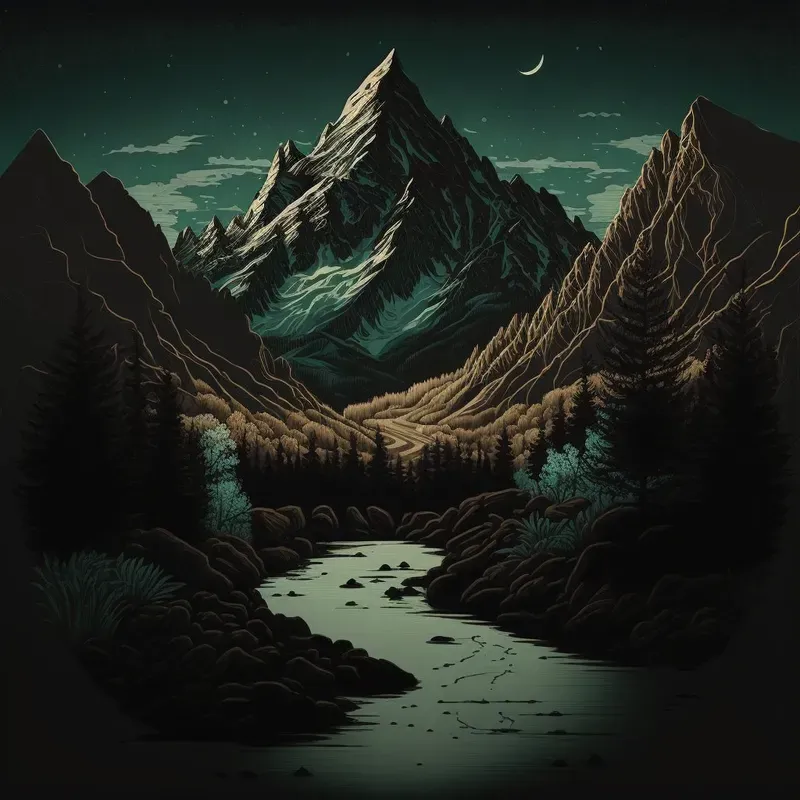 Landscapes Art Dark Colors