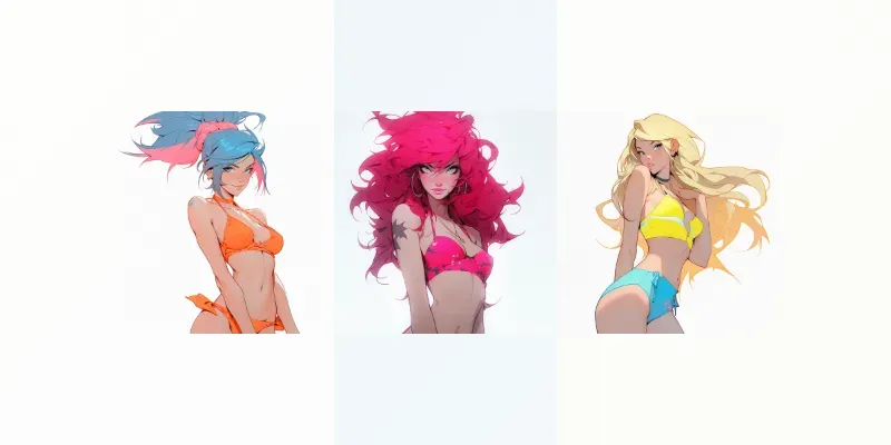 Anime Bikini Women generated by undefined