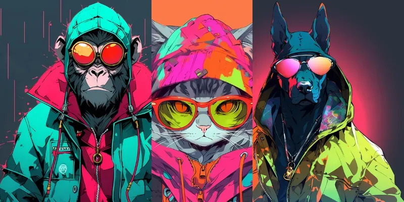 Cool Funky Animals generated by undefined