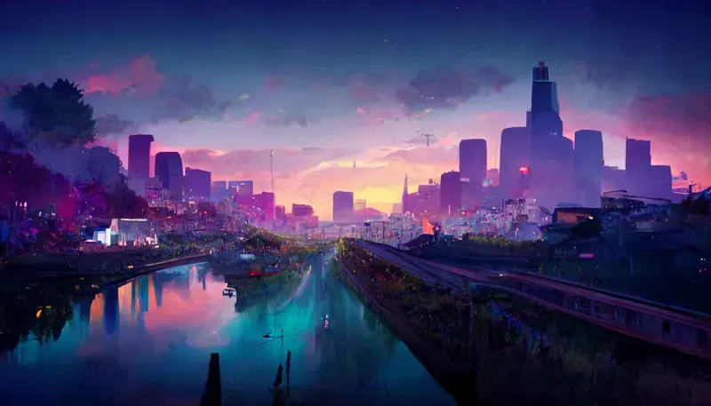 City Landscape Painting