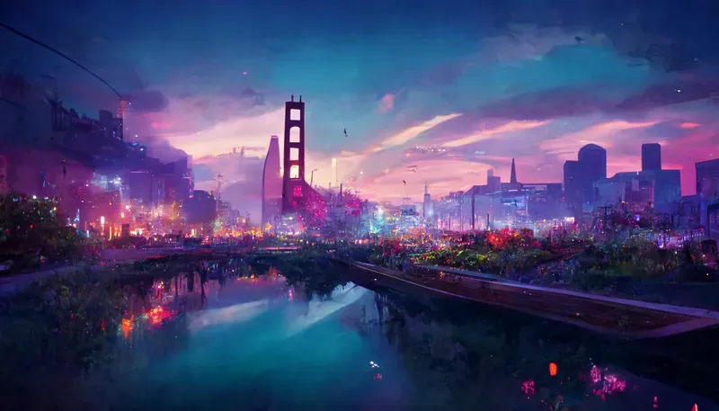 City Landscape Painting