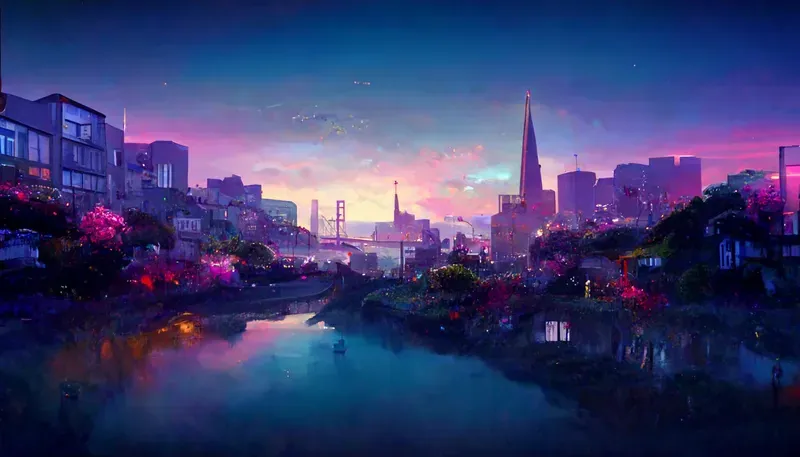 City Landscape Painting