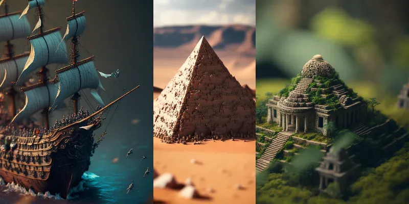 Detailed Miniature Scenes generated by undefined