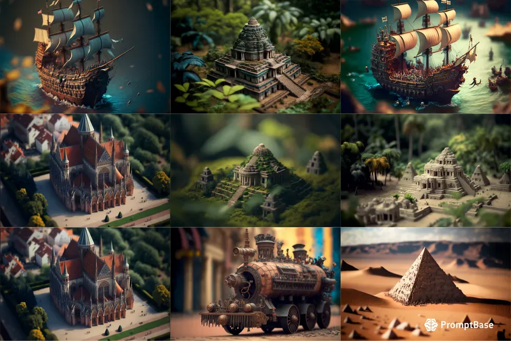 Detailed Miniature Scenes