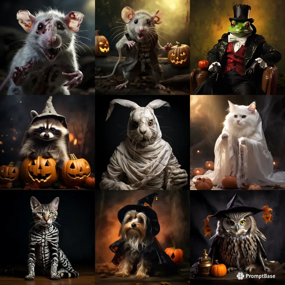 Halloween Animal Costume Photography