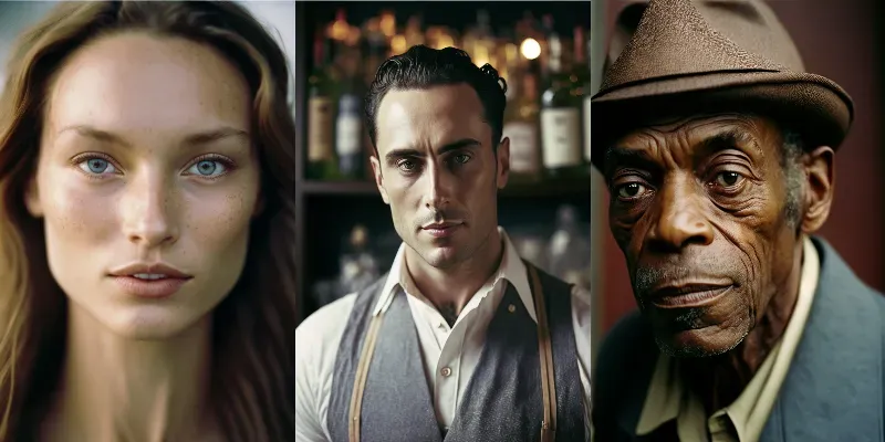 Medium Format Portrait Photographs generated by undefined