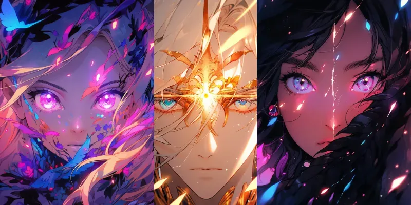 Anime Portraits Vivid Eyes Of Wonder generated by undefined