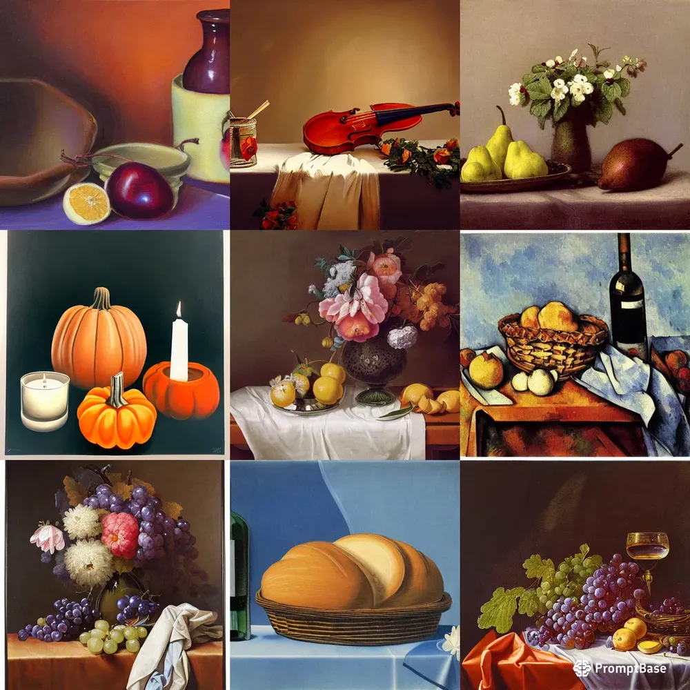 Still Life Paintings By Different Artists