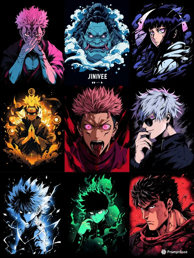 Tshirt Design Jujutsu Kaisen Style