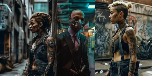Cyberpunk Street Photography generated by midjourney