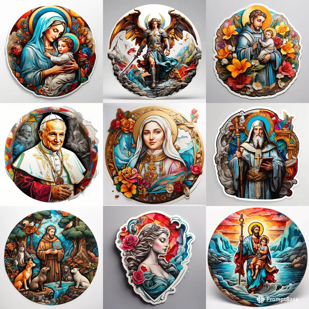 Patron Saints Drawings Art Illustrations