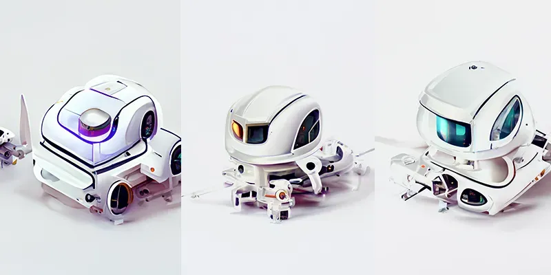 Cute 3D Robot Icon generated by undefined