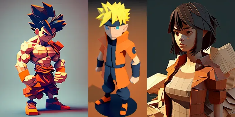 Voxel Anime Characters generated by undefined