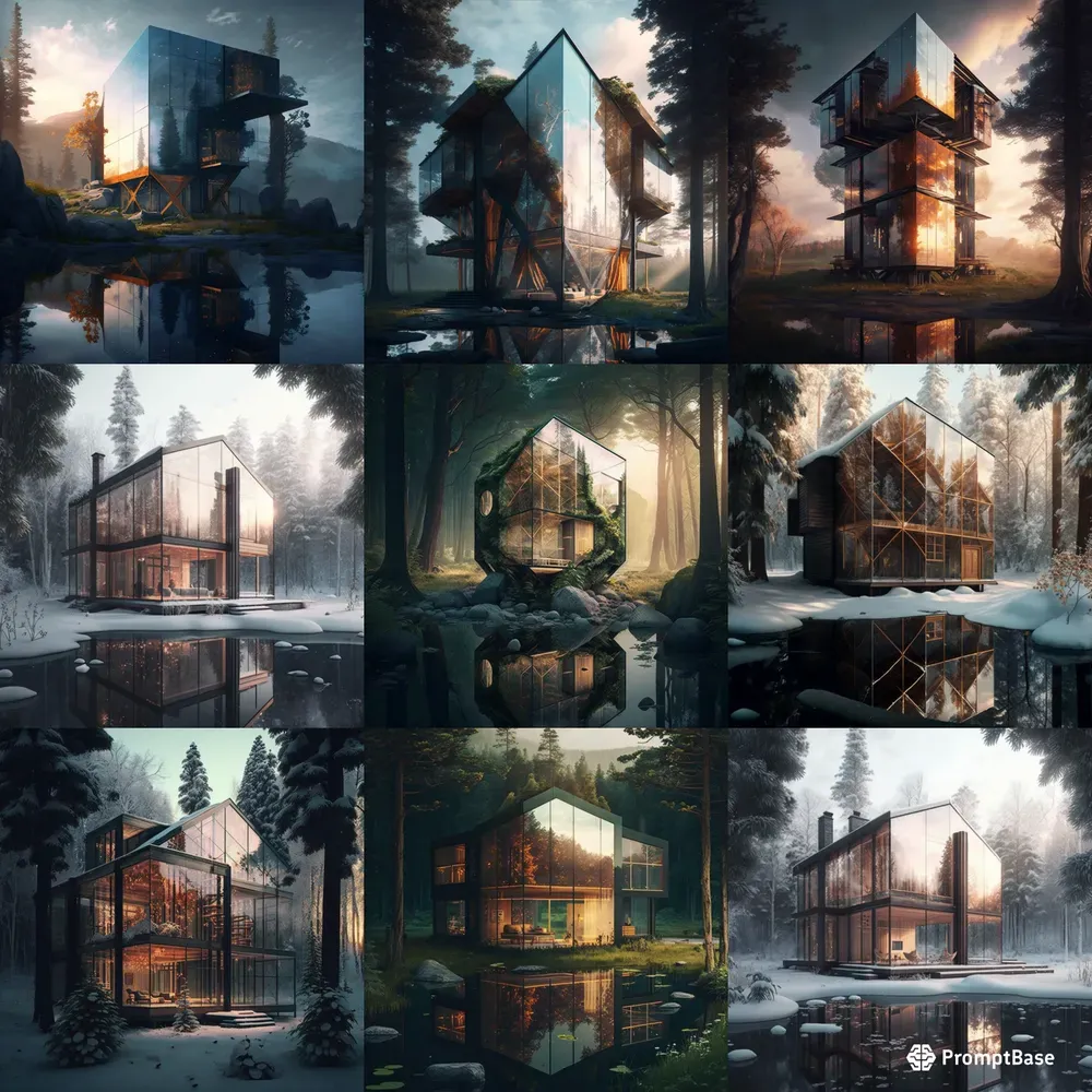 Architecture Futuristic Realistic Houses