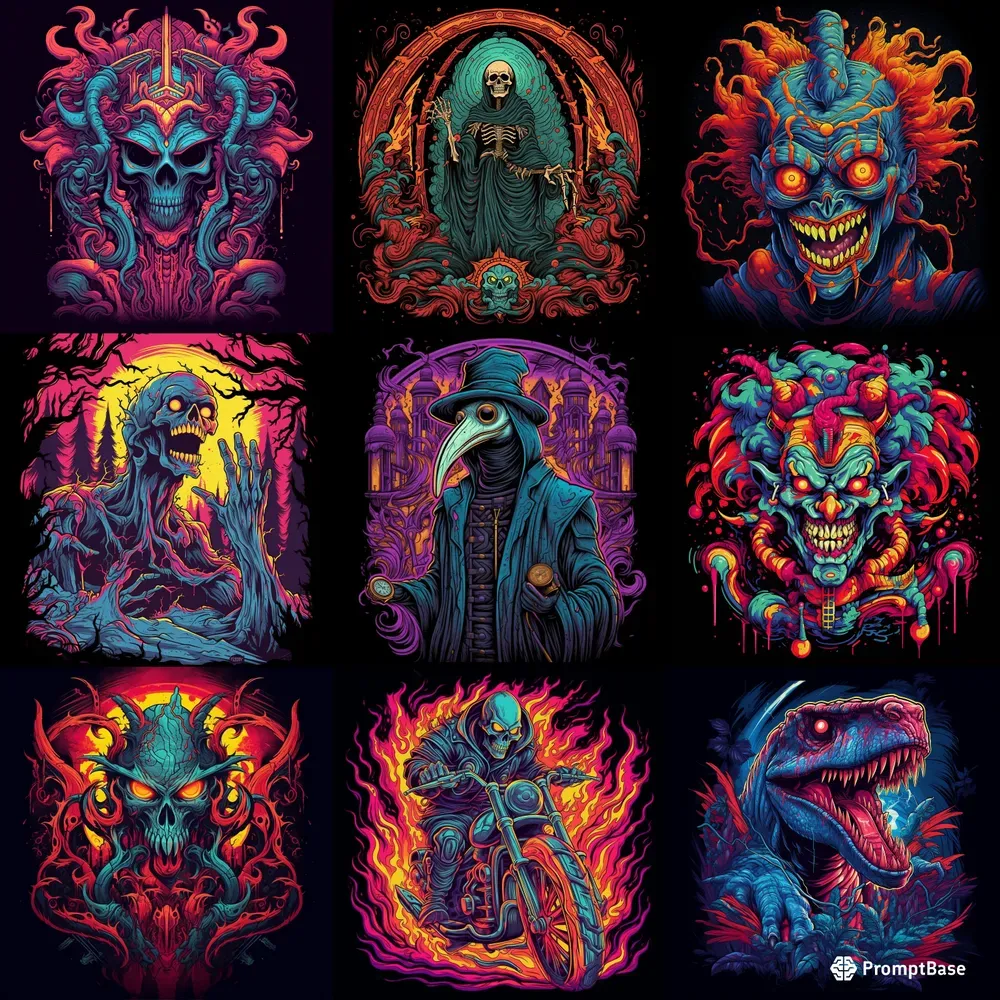Vibrant Diabolical Tshirt Designs