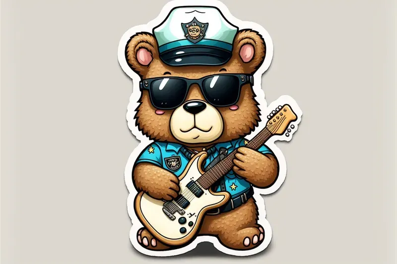 Fashionable Stickers Of Amusing Animals