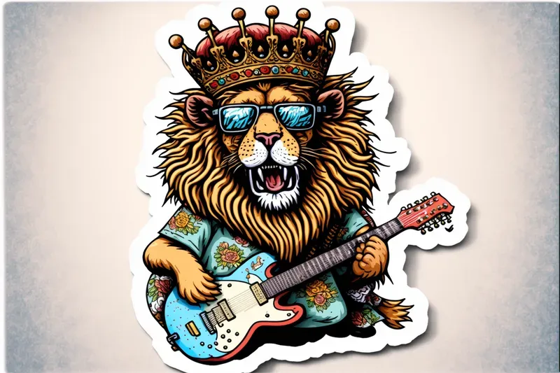 Fashionable Stickers Of Amusing Animals