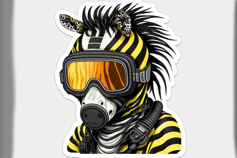 Fashionable Stickers Of Amusing Animals