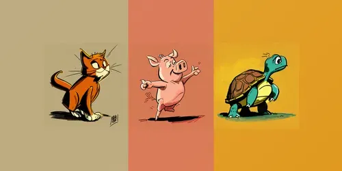 Animal Cartoon Midjourneys generated by midjourney