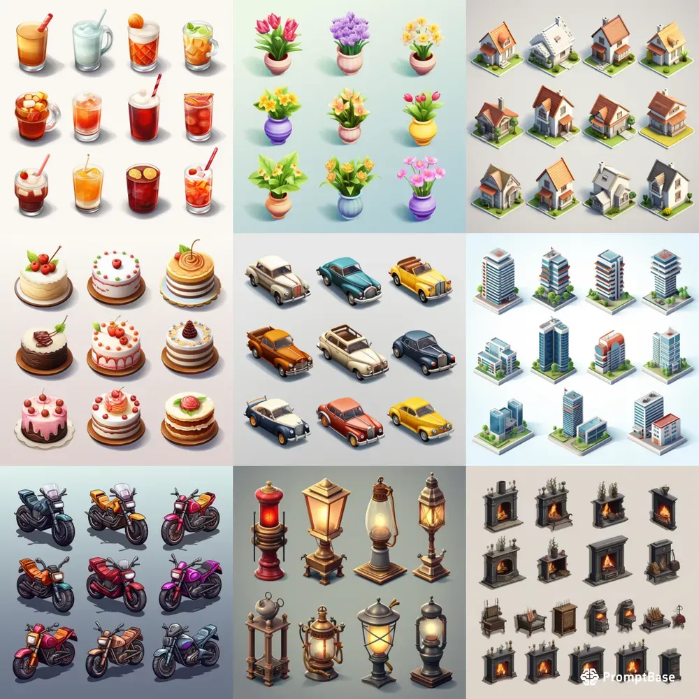 Any Items In 3D Isometric Model Style