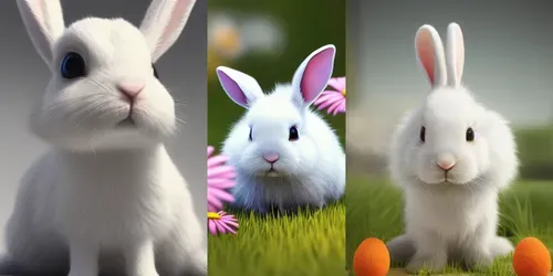 Cute Bunnies generated by stable-diffusion