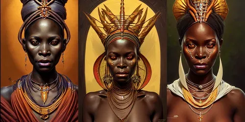 Tribal African Sorceress generated by stable-diffusion