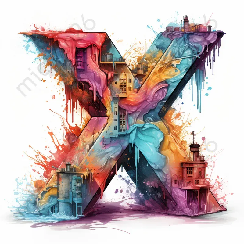 Capital Graffiti Letters 3D