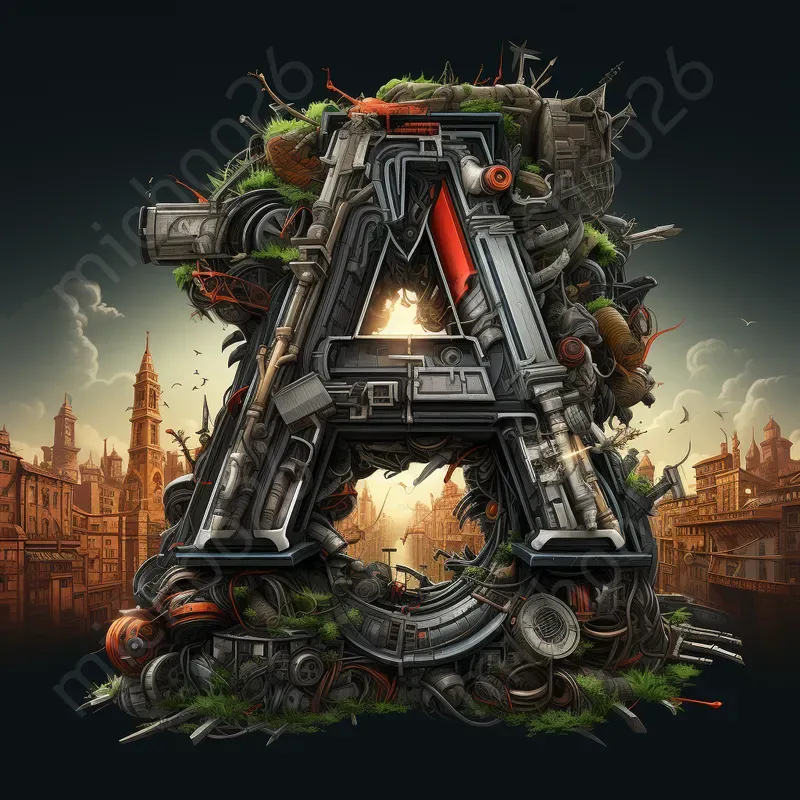 Capital Graffiti Letters 3D