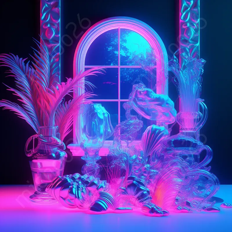 Neon Victorian Aesthetics Wallpapers