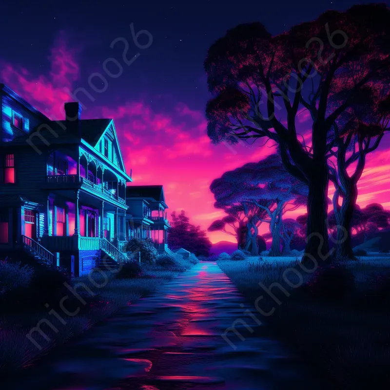 Neon Victorian Aesthetics Wallpapers