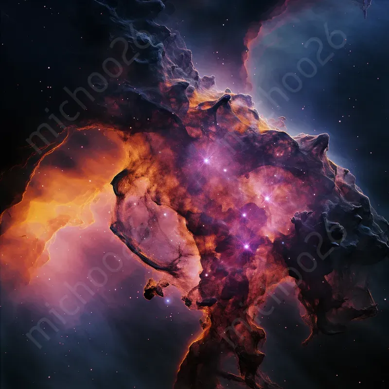 Cyberpunk Patterns Of Exploding Nebulas