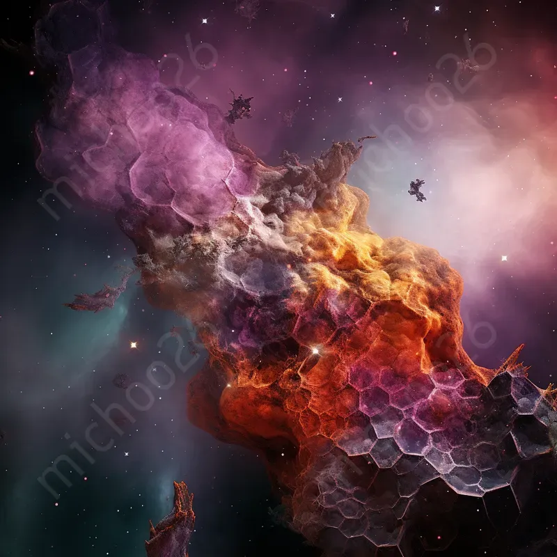 Cyberpunk Patterns Of Exploding Nebulas