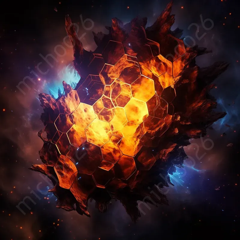 Cyberpunk Patterns Of Exploding Nebulas