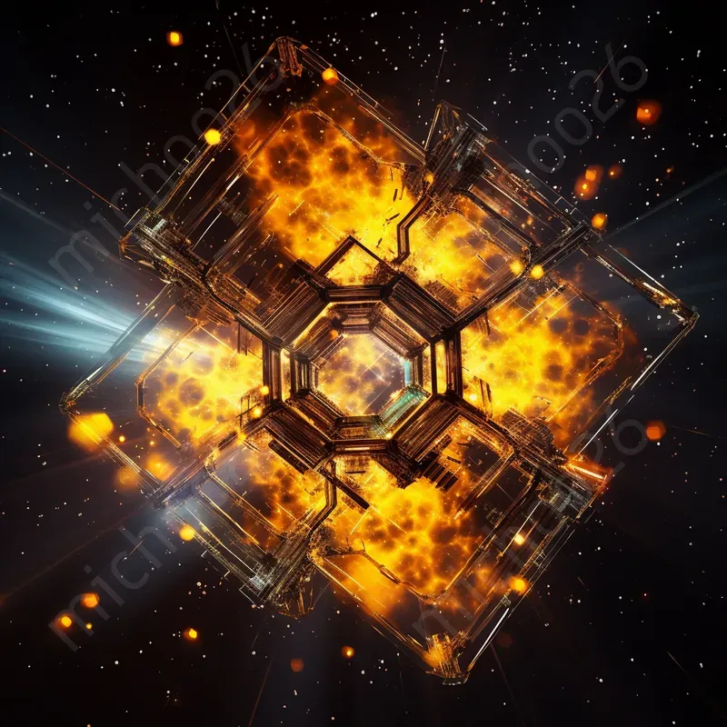 Cyberpunk Patterns Of Exploding Nebulas