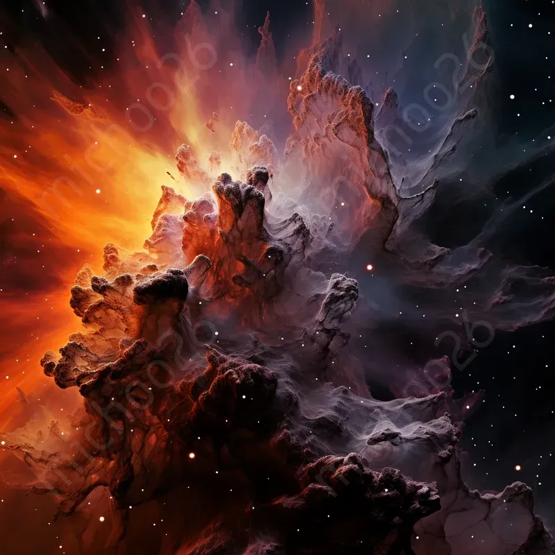 Cyberpunk Patterns Of Exploding Nebulas