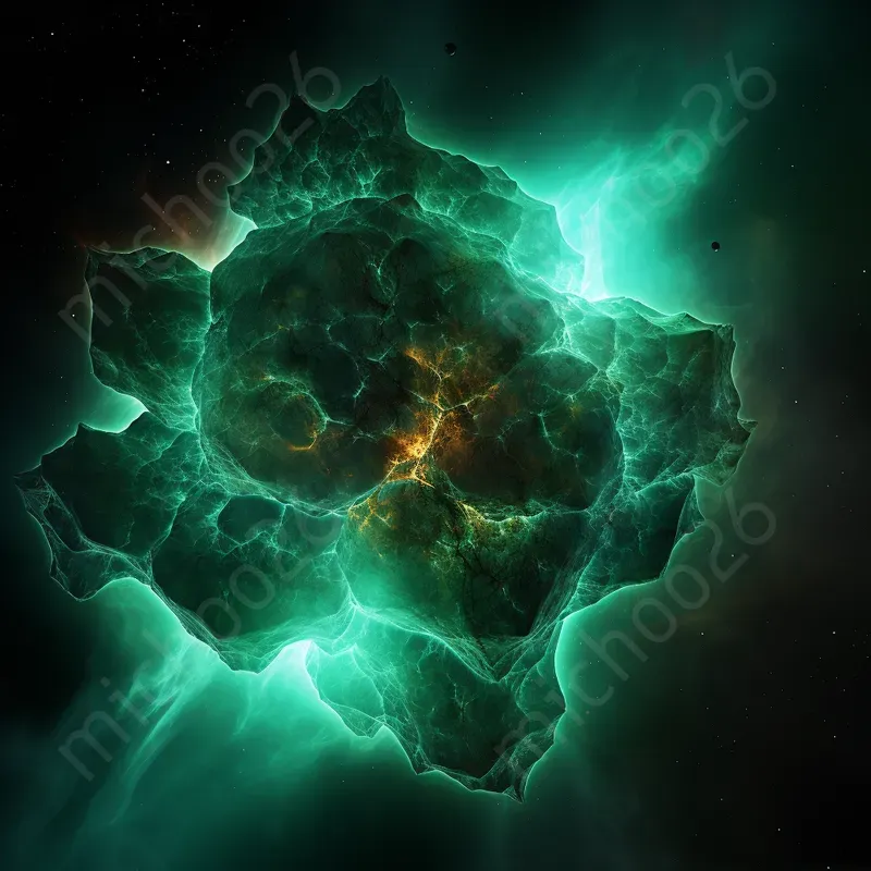 Cyberpunk Patterns Of Exploding Nebulas