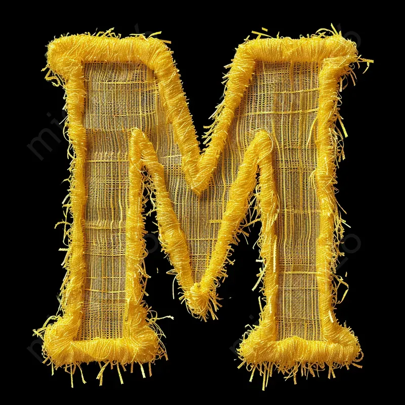Letters Made Of Textile Materials
