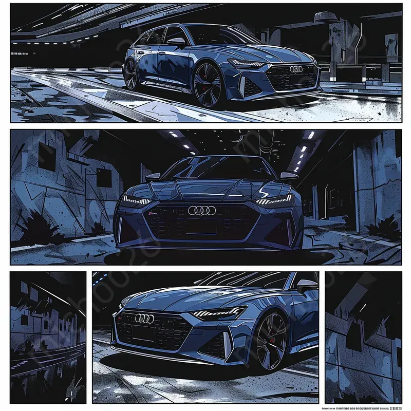 Comic Book Pages With Cars And Stories